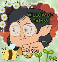 a picture of a cartoon character with the words willow de cam 3 on it