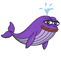 a cartoon of a whale with water coming out of it 's mouth