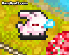 a pixel art of a rabbit with the website bandisoft.com in the corner