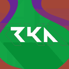 a green background with white letters that say rkn