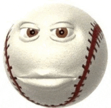 a baseball with a smiley face on it