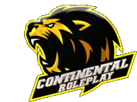 a logo for continental roleplay has a lion on it