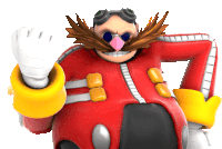 a cartoon character with a mustache and goggles giving a thumbs up