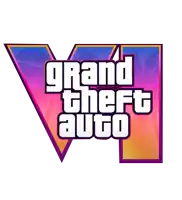 a logo for grand theft auto with a palm tree on it