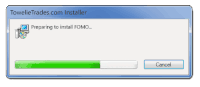 a computer screen that says towelietrades.com installer on it