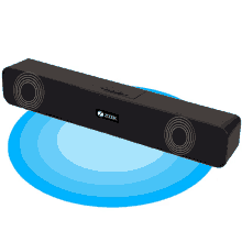 a black z zoox speaker is sitting on a blue surface