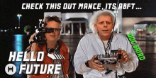 back to the future poster that says check this out mance