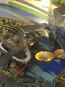 a pinball machine with a score of 50