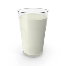 a glass of milk is empty on a white background .