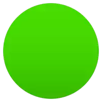 a green circle on a white background