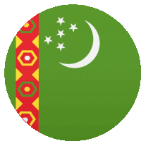 a green flag with a crescent moon and stars