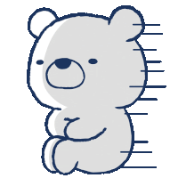 a drawing of a teddy bear sitting down with lines going through it