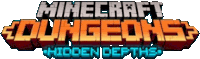 a logo for a video game called minecraft dungeons