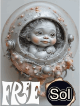 a picture of a baby in a helmet with the words free sol