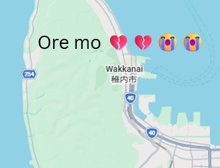 a map showing ore mo and wakkanai