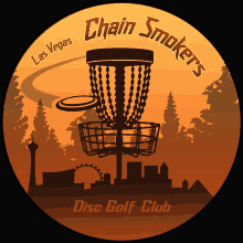 a logo for chain smokers disc golf club