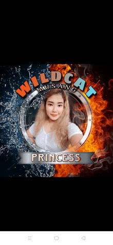 a poster for wildcat mustang princess shows a woman