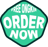 a sign that says free ongkir order now on it