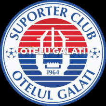 a red white and blue logo for suporter club otelu galati 1964