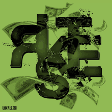 a green background with 100 dollar bills and the word unvaulted