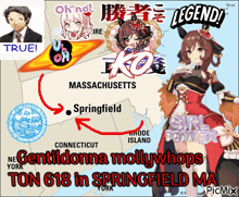 a map of massachusetts shows the location of gentildonna mollywhops ton 618 in springfield ma