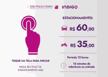 a purple advertisement for sao paulo expo