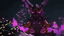 a cartoon character with horns and the number 6 on it