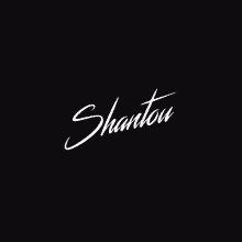 a black background with the word shantou in white letters