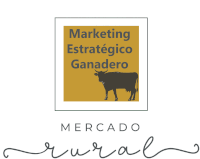 a logo for mercado rural shows a cow