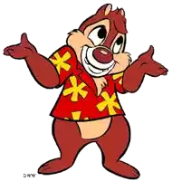 a chipmunk wearing a red shirt with yellow stars on it