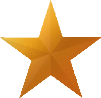 an orange star on a white background that looks like it could be used as a logo