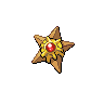 a cartoon drawing of a star with a red jewel in the middle .