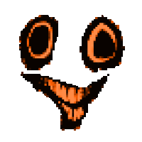 a pixel art drawing of a smiling face