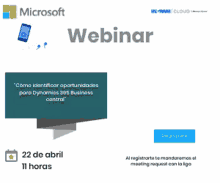 a microsoft webinar is scheduled for april 22nd