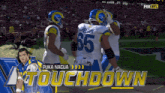 a fox nfl advertisement for a touchdown between the rams and the vikings