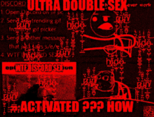 a poster that says ultra double sex activated pp how