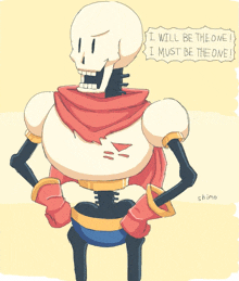 a drawing of papyrus with the words i will be the one