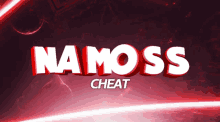 a red and white logo that says ' nomoss cheat ' on it