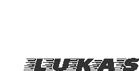 a black and white logo that says lukas on it