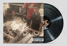 a record labeled parental advisory with a picture of a boy