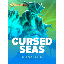 a book called cursed seas has a pirate on the cover