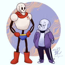 a drawing of papyrus and sans by lucidlylucid