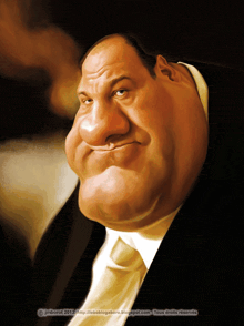 a caricature of a man in a suit and tie is titled jimborot 2013