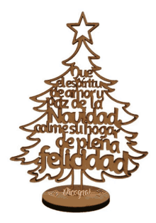 a wooden christmas tree with the words navidad written on it