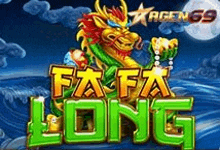 a screenshot of a video game called fa fa long with a dragon on the screen .