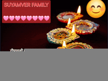 a picture of candles with the name suyamver family