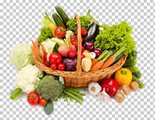 a basket filled with lots of different types of vegetables .