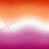 a purple and orange background with a star in the center