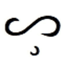 a black swirl with a j in the middle is on a white background .