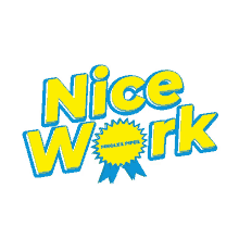 a logo that says nice work on it